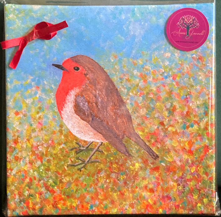 "Summer Robin" Canvas Print 10” x 10” (Unframed)