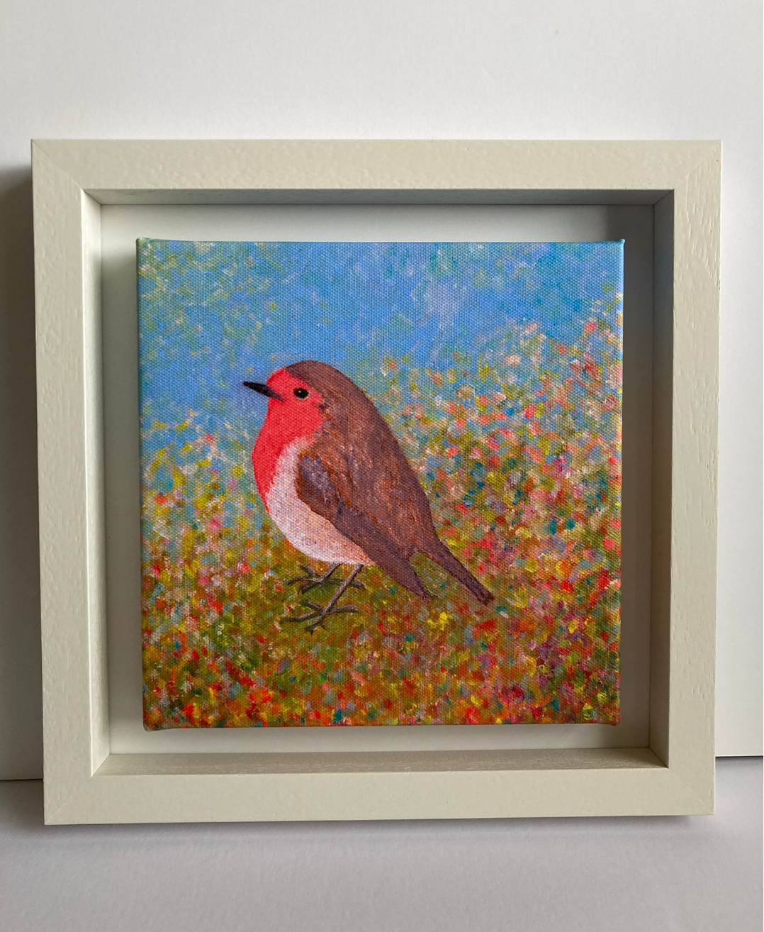 "Summer Robin" 11" x 11" Framed Print