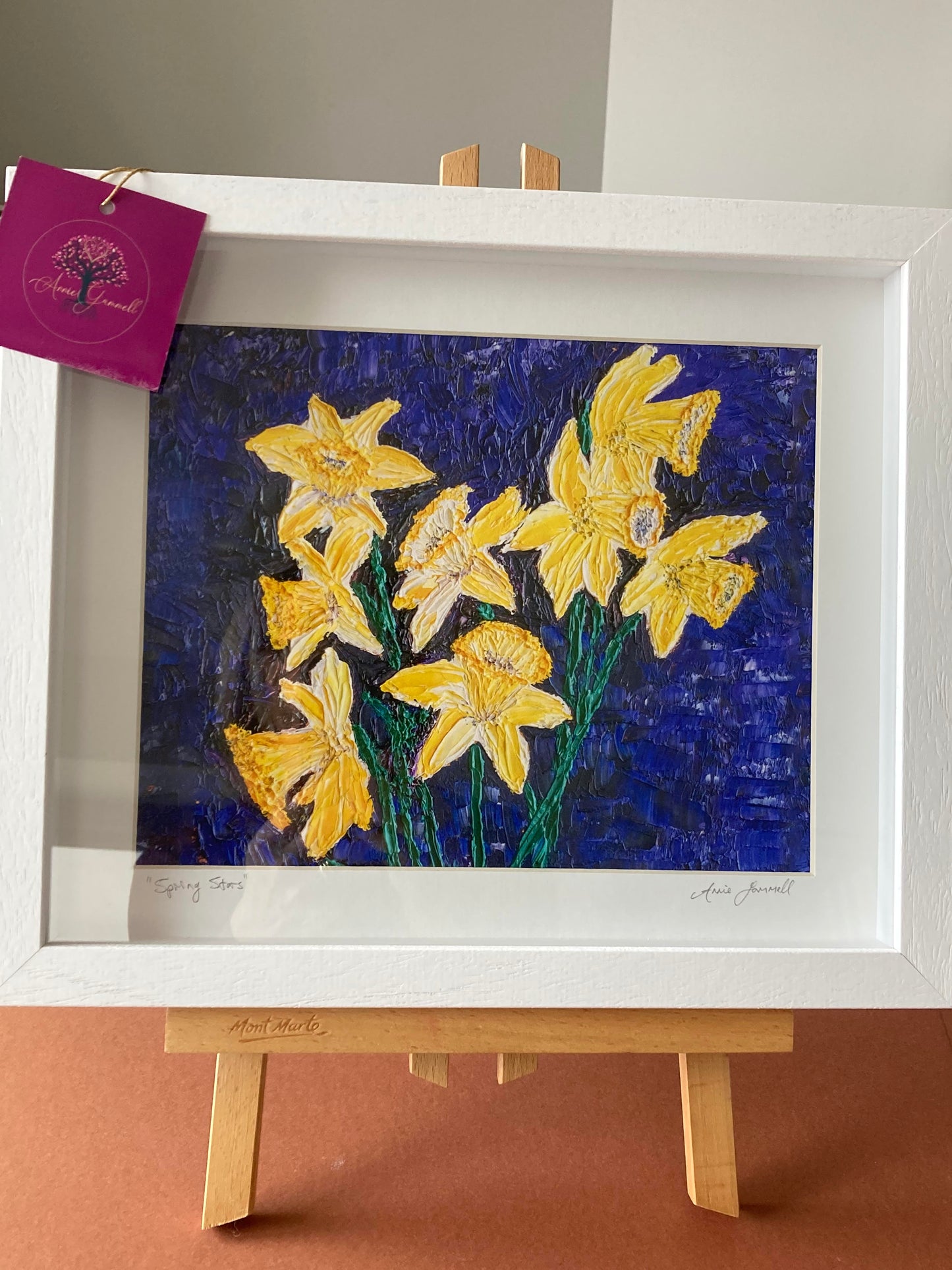 "Spring Stars" Framed 12" x 10" - Annie Gammell Art