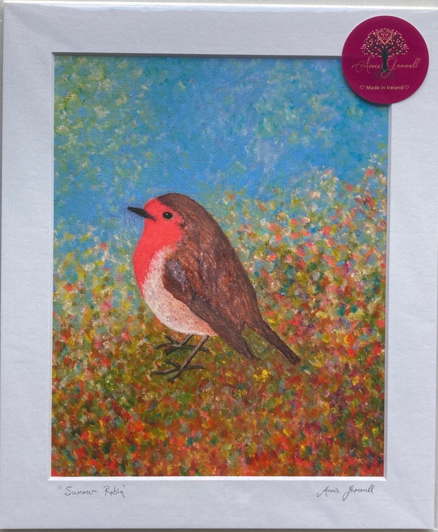 "Summer Robin" 12" x 10" - Annie Gammell Art