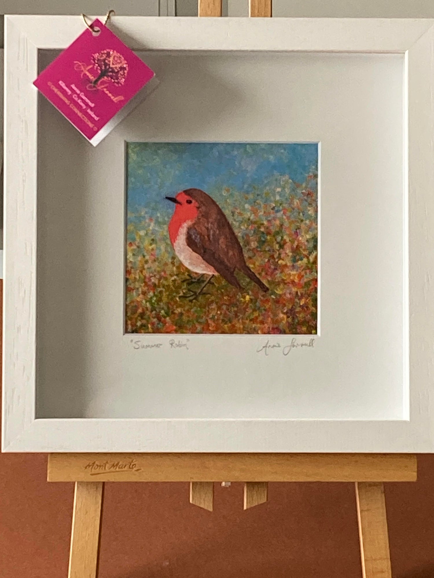 "Summer Robin" 10" x 10" Framed Print - Annie Gammell Art